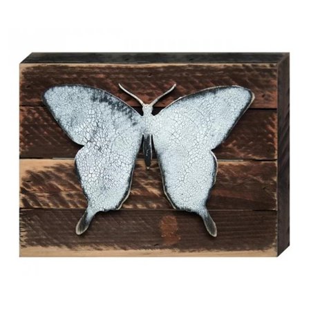 DESIGNOCRACY Butterfly Art on Board Wall Decor 9841312